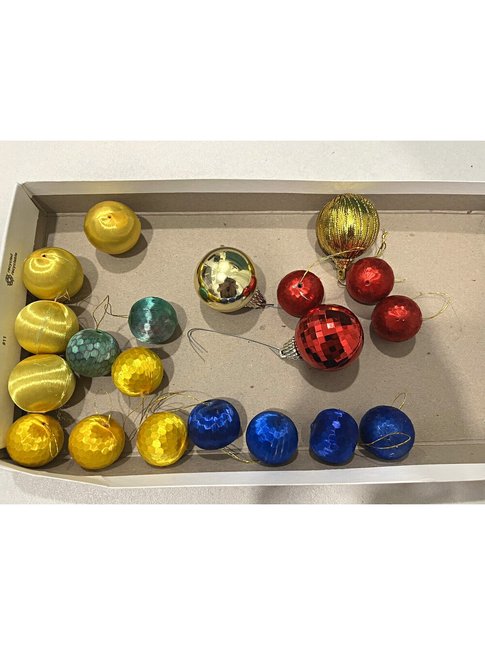Vintage Lot of Multicolor Round Hanging Christmas bubble Ornaments